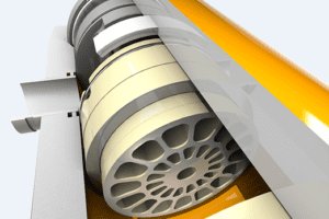 A diagram of the inside of an Energy Recovery Device
