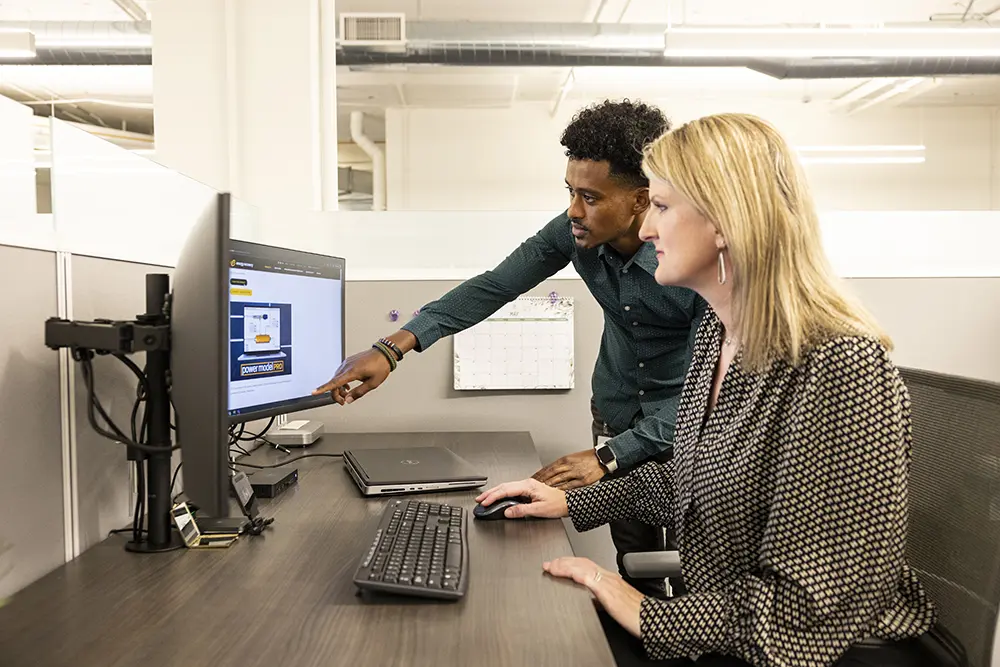 Employees working