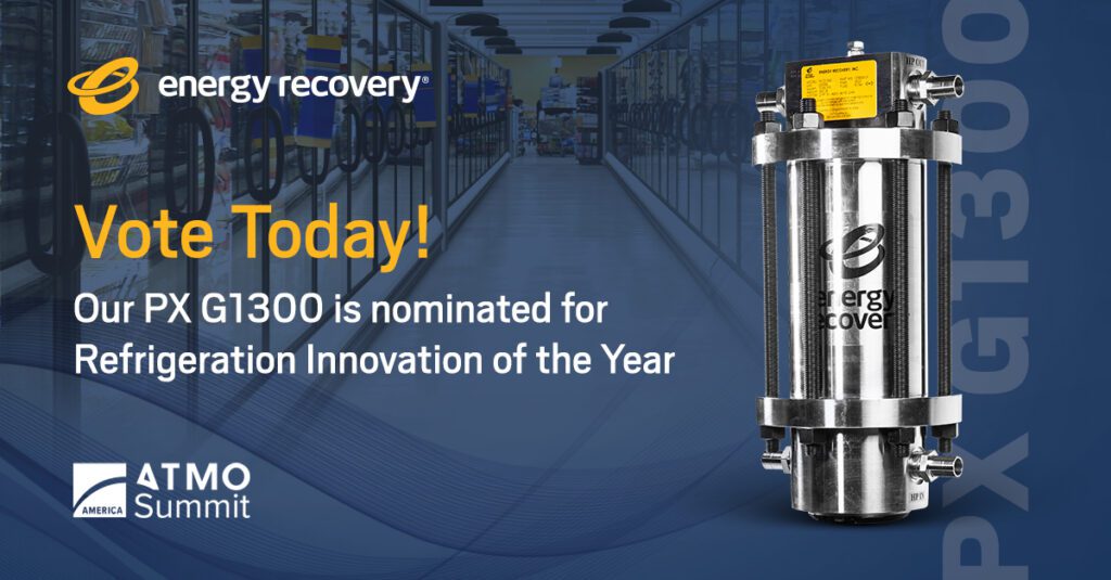 Graphic that says "Vote Today! Our PX G1300 is nominated for Refrigeration Innovation of the Year"