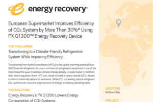 European Supermarket Improves Efficiency of CO2 System by More than 30% Using PX G1300 Energy Recovery Device brochure