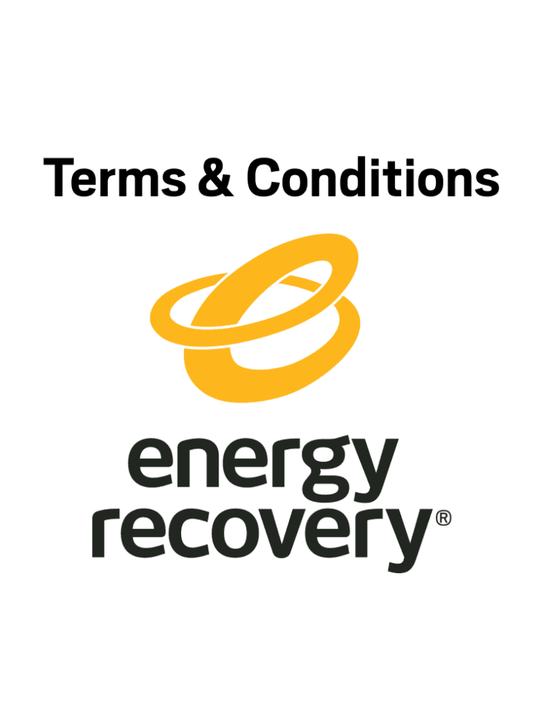 Energy Recovery Terms and Conditions