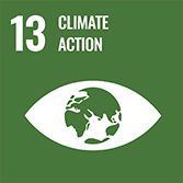 A graphic that states "13 Climate Action" with an icon of an eye with the pupil as the world