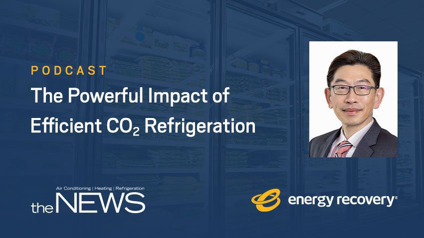 A webinar graphic that says "The Powerful Impact of Efficient CO2 Refrigeration"
