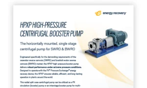 HPXP High-Pressure Centrifugal Booster Pump brochure preview.